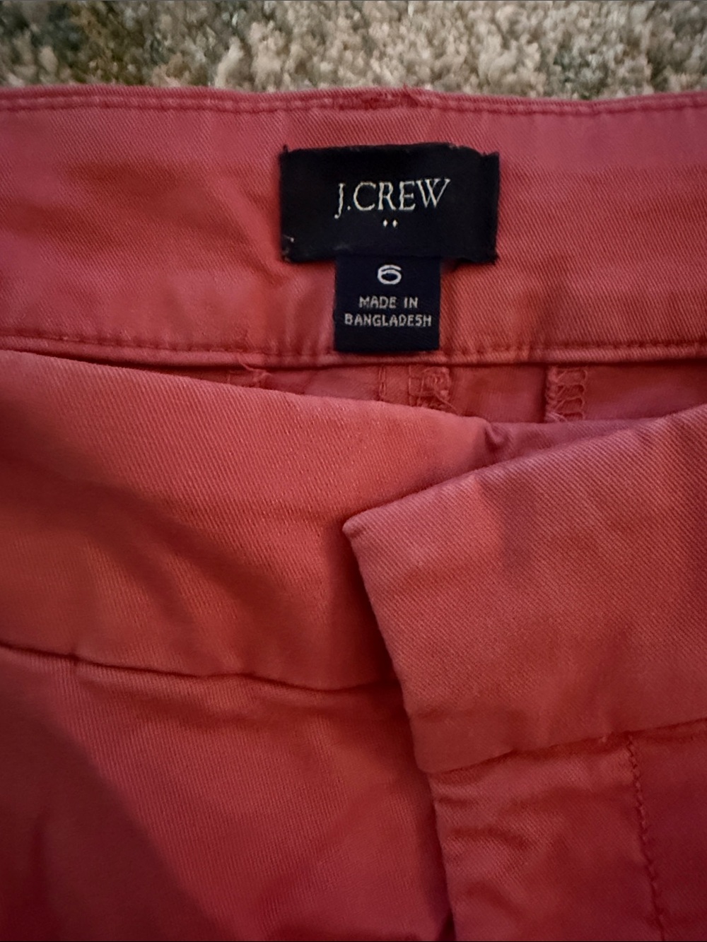 J Crew Factory Coral Cotton Bermuda Shorts - Picture 2 of 5